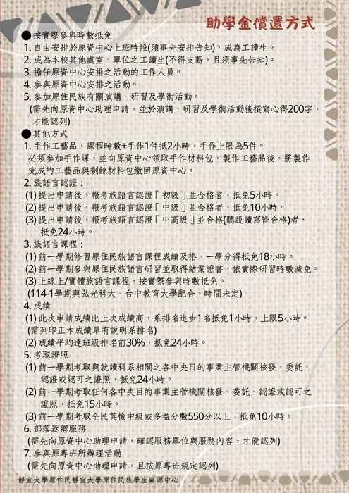 原住民族委員會獎助大專校院原住民學生實施要點圖片